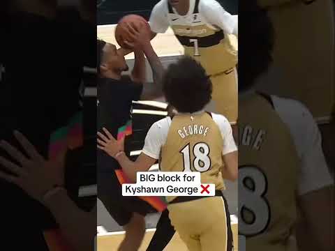 And just like that, you've been BLOCKED by Kyshawn George π« #nba #defense #highlights #sportshorts