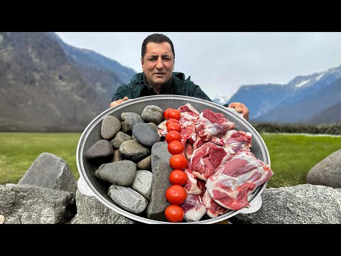 Genghis Khanβs Legendary Feast ππ₯ β Meat Cooked on Hot Stones!