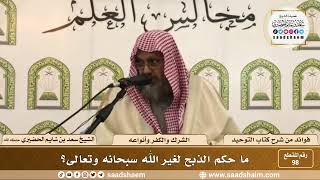 صورة 98 - ما حكم الذبح لغير الله سبحانه وتعالى؟ - الشيخ سعد بن شايم الحضيري