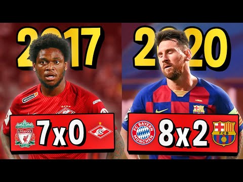 A MAIOR GOLEADA de CADA Champions League