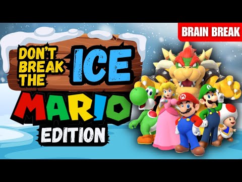 🍄 Super Mario: Don't Break the Ice ❄ Winter Brain Break ⛄Mario Winter Run | Just Dance | Go Noodle