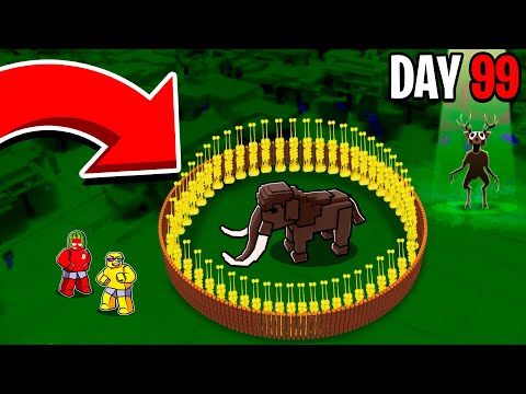 Making the MAMMOTH into Our PET in 99 Nights in the Forest🔦