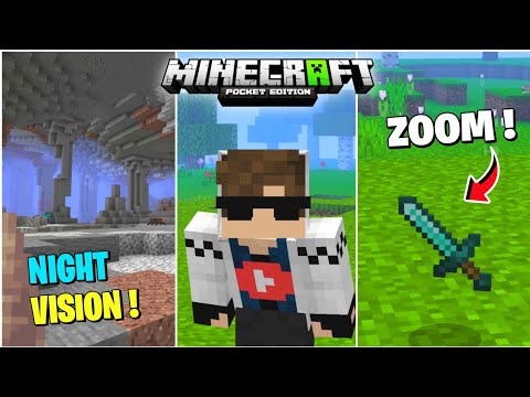 Insane Night Vision & Zoom Mod!! Minecraft PE Hacks!