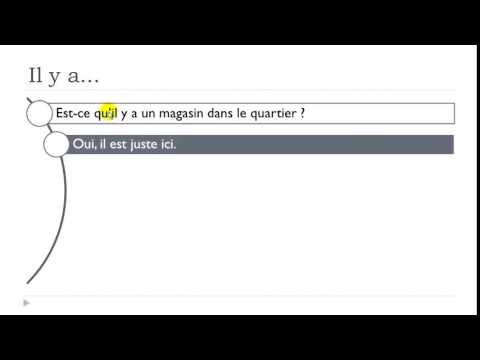 Learn French   Unit 4   Lesson O   Il y a