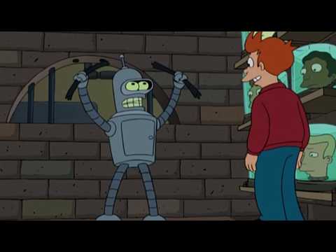 Futurama S01E01 - Bender bends bars