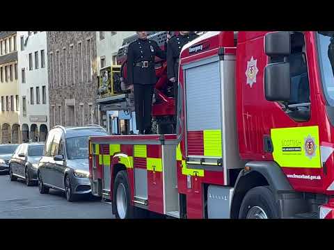 Scottish Fire And Rescue Service - Firefighter Barry Martin Funeral Procession 2023