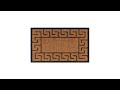 Fußmatte Gummi & Kokos Muster Schwarz - Braun - Naturfaser - Kunststoff - 75 x 3 x 45 cm