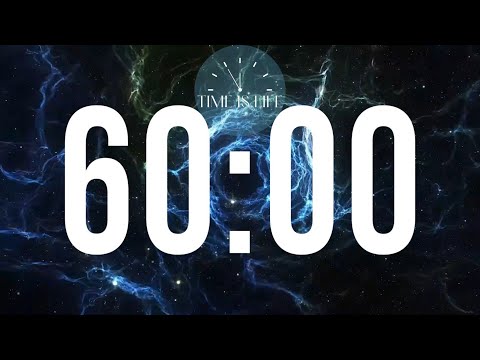 1 HOUR *TIMER* 60min TIME CLOCK - ALARM Space Theme🪐