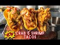 Seafood Crab And Shrimp Tacos With Butter Dipping Sauce Recipe