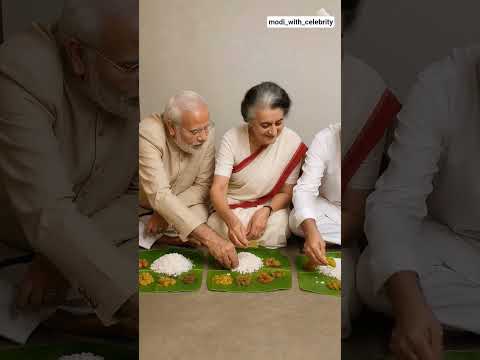Narendra Modi, Indira Gandhi & Rahul Gandhi Sharing a Traditional Meal 🍲 | Indian Culture" #shorts