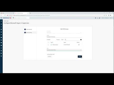 Commvault V11 - Add a VM Group