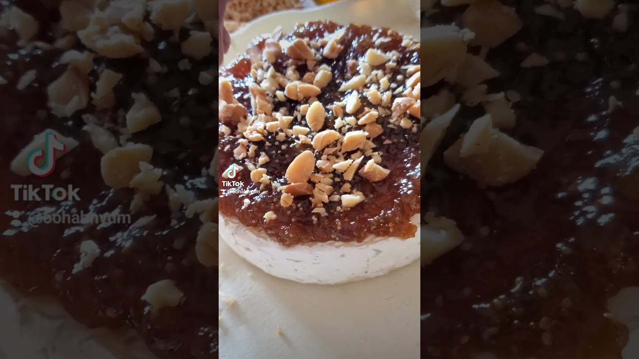 Baked Brie: Fig Jam, Marcona Almonds and Truffle Honey