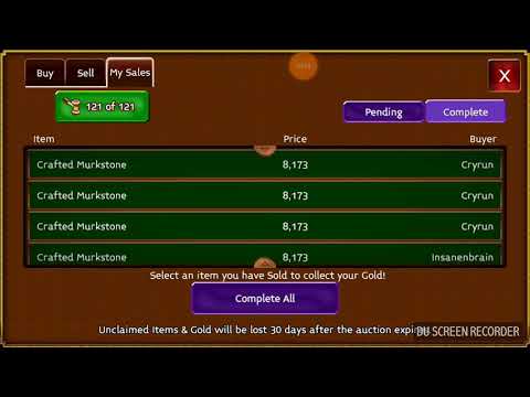 Arcane legends Selling 121 murkstone ear 1M gold