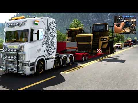 Hauling Heavy Mining Truck🚛 || Special Transport🚨 || Stavanger - Drammen | Norway || ETS2 1.45 #10