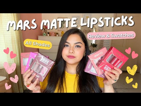 Mars Matte Lipstick Box Sets  Review and Swatches 😍| All Shades💄 #marscosmetics #lipstick #swatches