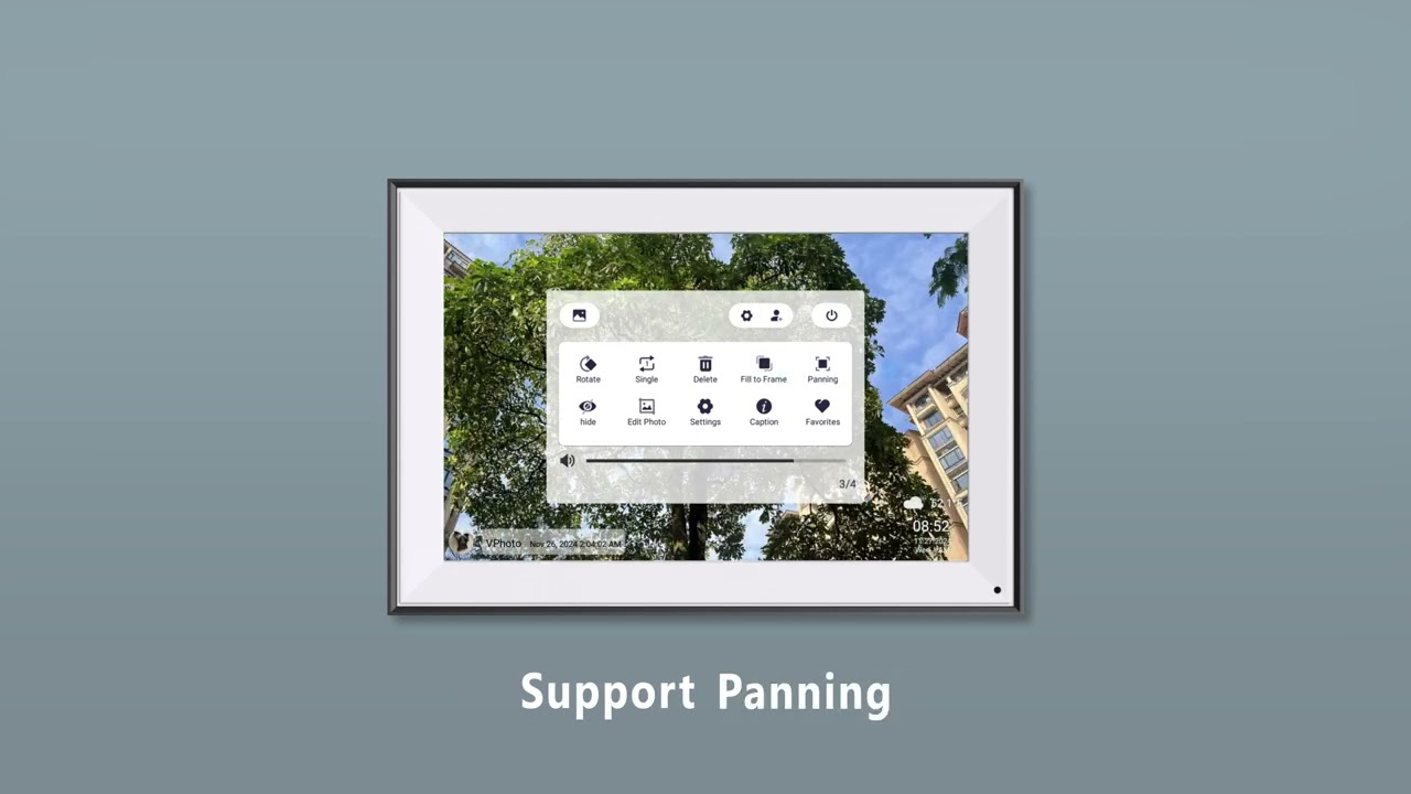How to use the slideshow feature on a digital photo frame