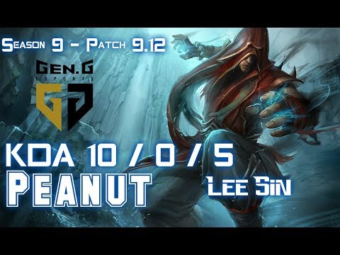 Gen Peanut LEE SIN vs GRAGAS Jungle - Patch 9.12 KR Ranked