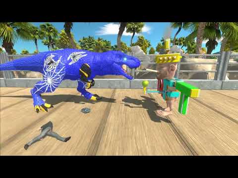 Blue Spiderman vs all unit-Animal Revolt Battle Simulator