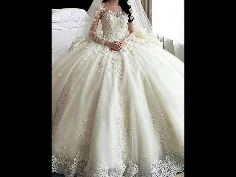 Ball Gown Scoop Long Sleeves Lace Applique Tulle...