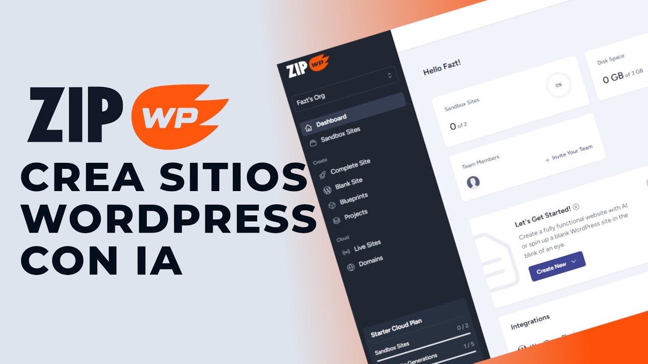 ZipWP: Una IA para crear un sitio WordPress en minutos