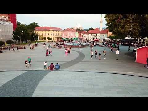Tuzla town drone view
