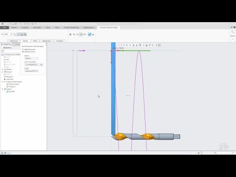 New Volume Helical Sweep Tool | Creo 5.0