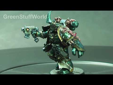 Chameleon Paints 14 - Painting example of a Nurgle Space Marine