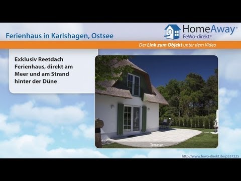 Usedom: Exklusiv Reetdach Ferienhaus, direkt am Meer und am Strand hinter - FeWo-direkt.de Video