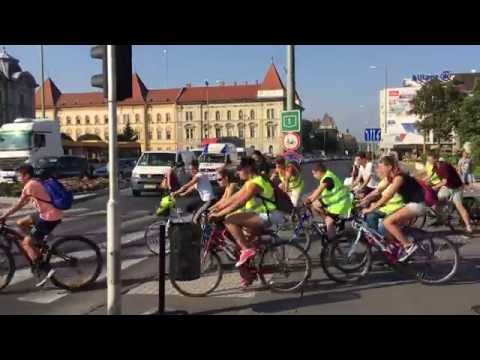 Ungarn - Charity Radtour Györ - Hunderte radeln durch die Stadt!
