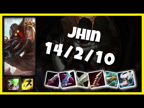 Jhin Bot Lane 10.24 Challenger Gameplay Replay S11 (14/2/10) - NA