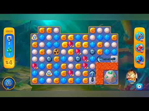 фишдом 2022  #  10874 уровень - прохождение без бустеров # Fishdom,   10874  level - no Boosters.