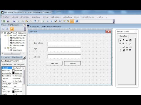 1   Introduction au langage VBA sous Excel
