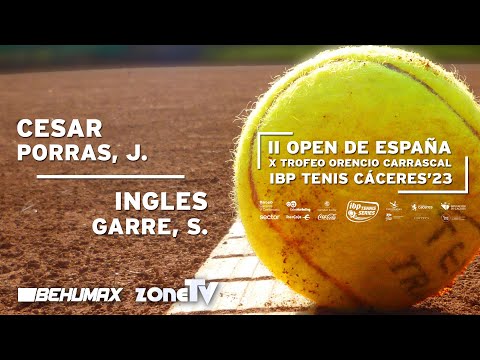 Cesar Porras, J. Vs Ingles Garre, S. | IBP Tenis OPEN de España Cáceres 2023 | Fase Eliminatoria