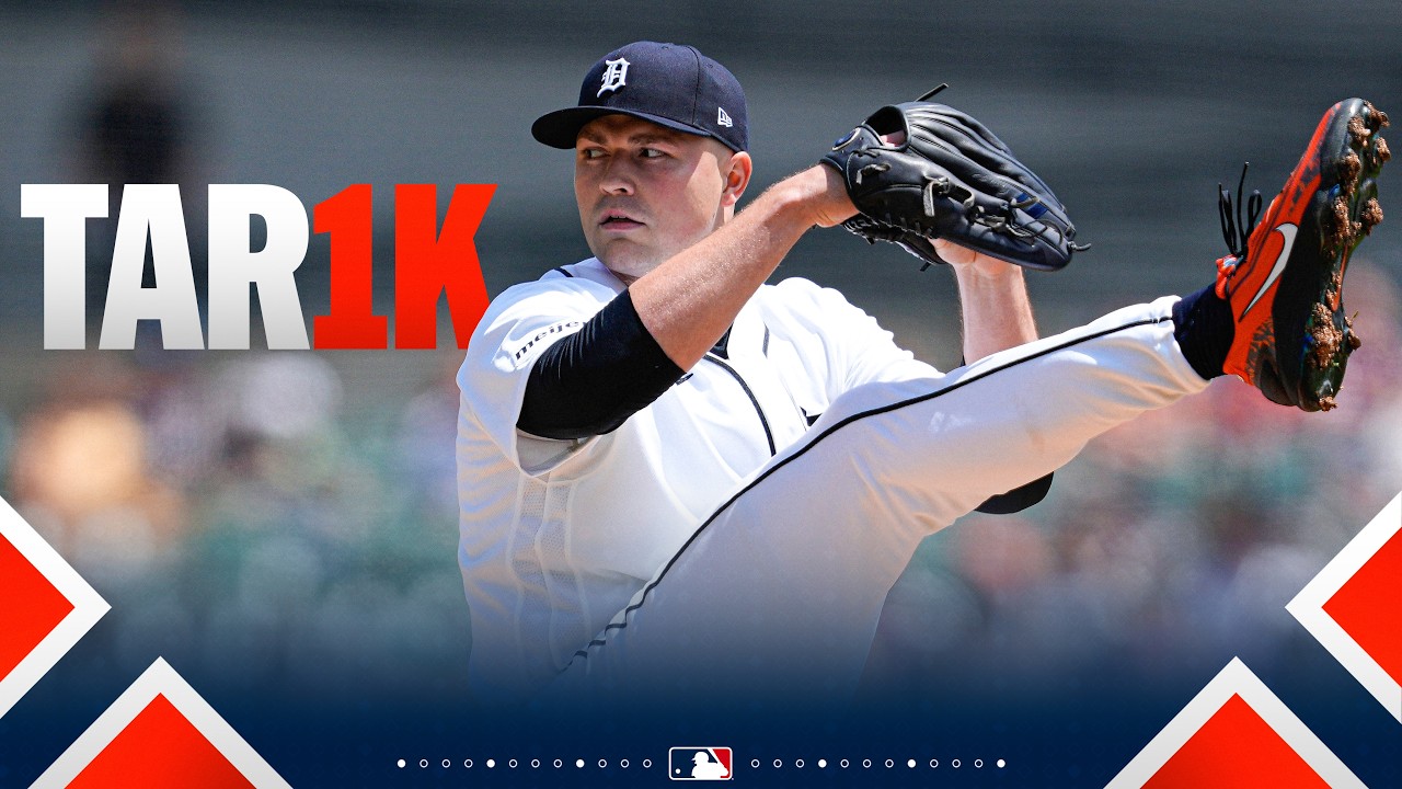 1,000 strikeouts for Tarik Skubal in a game where he pitched into the 7th inning! | MLB Highlights