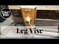 How To Make A Leg Vise With A Wooden Screw All Hand Tool Woodworking Bench