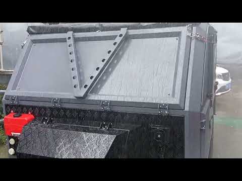 The rainy test for njstar rv aluminum shell off road pop up camper travel trailer brand new