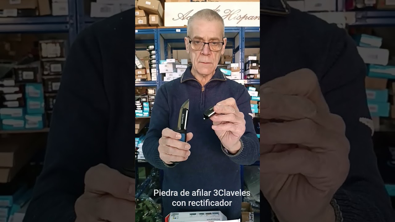 Schleifstein 3 Claveles mit Führungen und Schleifmaschine