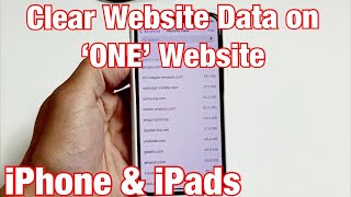 iPhone & iPads: How to Clear History & Website Data for ONE Website