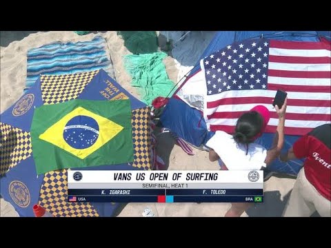 Kanoa Igarashi vs. Filipe Toledo - Semifinal, Heat 1- Vans US Open of Surfing:
