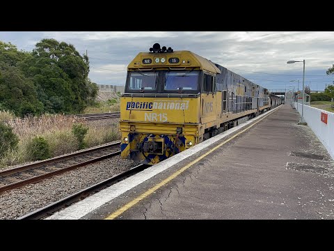 Pacific National NR15 & NR56 with 4BS4 at Tarro - 22/6/23