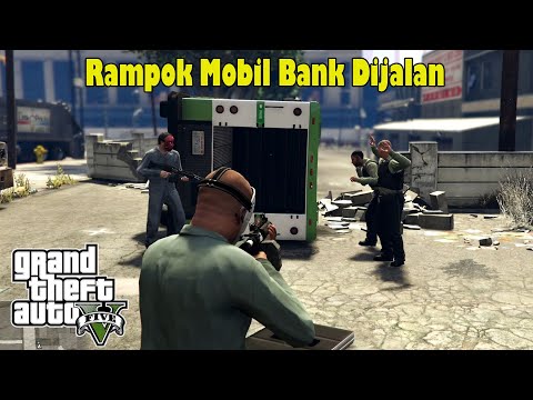 Robbing Bank Cars Surrounded by Hundreds of Police! GTA 5 Story Mode #21