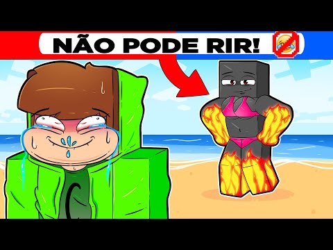 FIZ UM TENTE NÃO RIR NO MINECRAFT 🤣