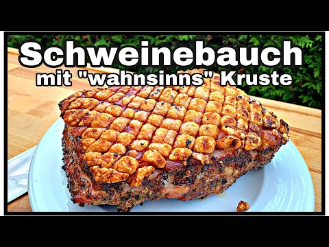 Schweinebauch mit wahnsinns Kruste vom Grill ganz einfach...