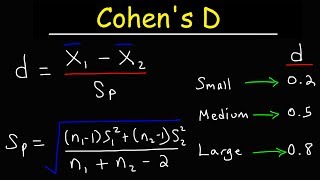 How to find Cohen's D to determine the Effect Size Using Pooled Standard Deviation