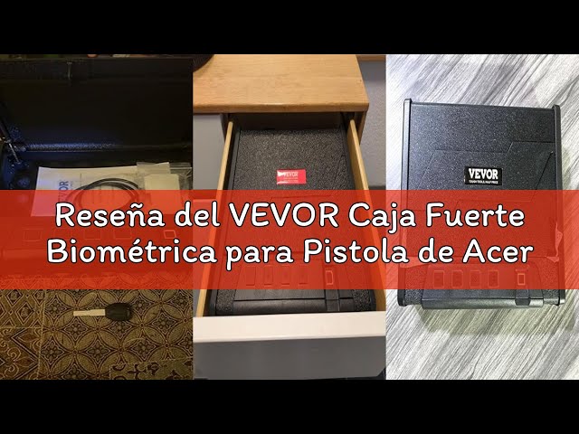 Vídeo relacionado con VEVOR - Caja fuerte de pistola de acero biométrica para 1 pistola de 3 medios de desbloqueo por huellas dactilares y combinación para joyas documentos de armas de puño en casa