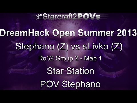 SC2 HotS - DreamHack Open 2013 - Stephano vs sLivko - Ro32 Group 2 - Map 1 - Star Station - Stephano