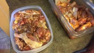 Cooking Leg Quarters and Drumsticks for Work (Preps) Pt. 1