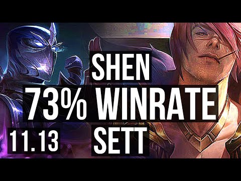 SHEN vs SETT (TOP) | Rank 3 Shen, 73% winrate, 2/1/5 | EUW Challenger | v11.13