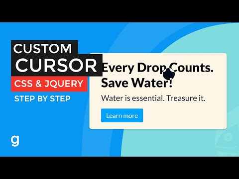 Create a Custom Cursor with CSS and jQuery | EASY