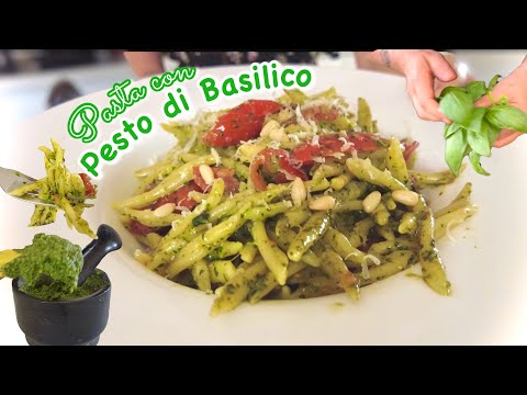 PASTA AL PESTO DI BASILICO 🌿 tutorial su come prepararlo in casa 🌿 ricetta facile